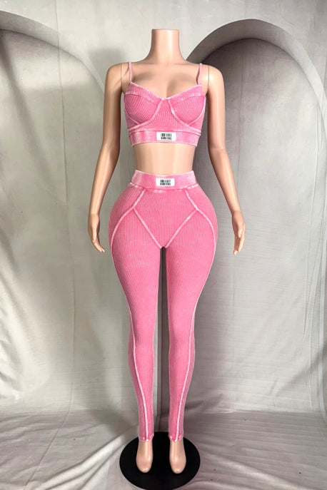 ENSEMBLE BRASSIÈRE CONTOUR ET LEGGING EFFET MINÉRAL LAVÉ