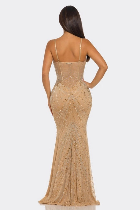 Robe Longue Ornée de Strass