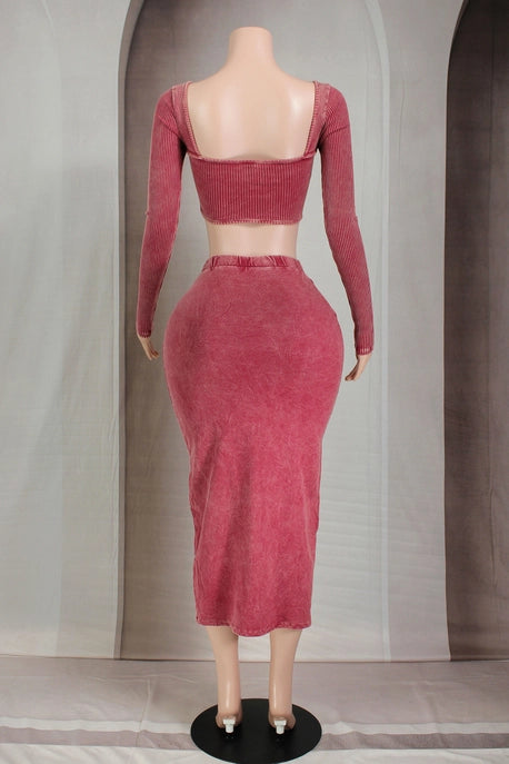 ENSEMBLE DE JUPE EN FORME DE CŒUR MINERAL WASH CONTOUR