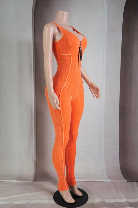 COMBINAISON SANS MANCHES DÉTAIL ÉTIQUETTE ZIP LAVAGE MINÉRAL
