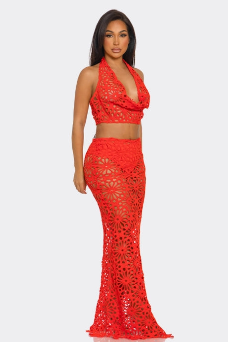 ENSEMBLE 2 PIÈCES HAUT DOS NU & ROBE LONGUE