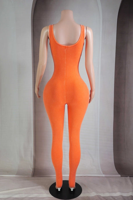 COMBINAISON SANS MANCHES DÉTAIL ÉTIQUETTE ZIP LAVAGE MINÉRAL