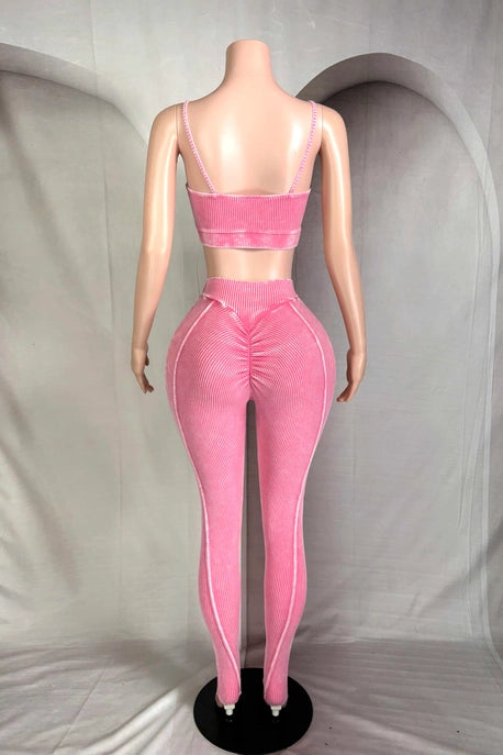ENSEMBLE BRASSIÈRE CONTOUR ET LEGGING EFFET MINÉRAL LAVÉ