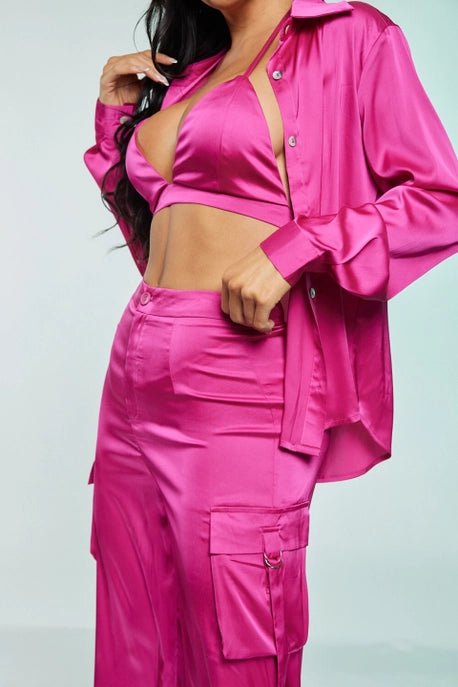 Set Satin Cargo 3 pièces