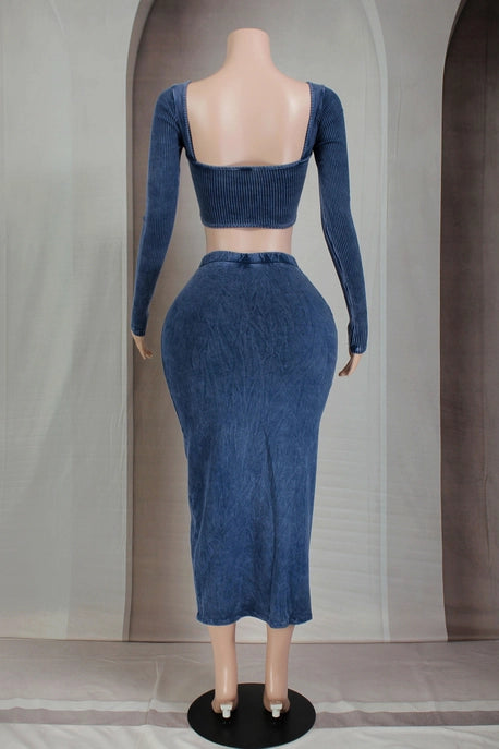 ENSEMBLE DE JUPE EN FORME DE CŒUR MINERAL WASH CONTOUR